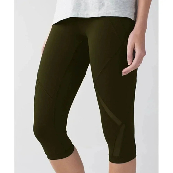 Lululemon Cool To Street Crop Gator  Green | 4 - Picture 1 of 8